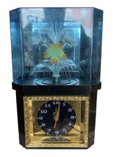 Antike Nostalgie Vintage Glasfaser Lampe Uhr Blumenuhr 80er NEU OVP B-Ware