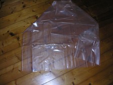 DDR PVC LAKEN SEMITRANSPARENT NEU PERFEKTER ZUSTAND 110cm x 220cm