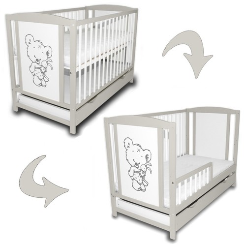 Babybett gitterbett 2in1 - gitterbett,