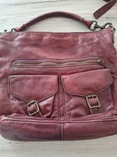 Weinrote ledertasche - weinrote,