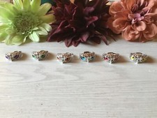 Ring "Eule/Adler" antiksilber verschiedene Farben verstellbar