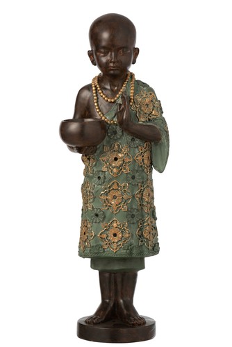 Line buddha mönch stehend - buddha,
