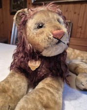Original Steiff Löwe liegend – Vintage Sammlerstück (ca. 1950er–60er Jahre)