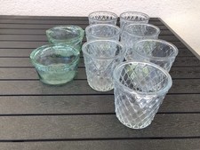 Blumentopf-Glas Übertöpfe und Glasschalen Konvolut ( 9tlg )