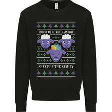 Weihnachten LGBT Regenbogen Schaf Gay Pride Herren Sweatshirt Pullover