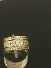 RING MASSIV GG 585  14K  BRILLIANTEN 