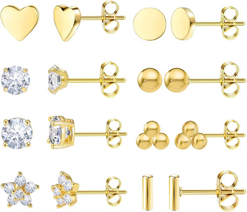 Ohrstecker gold silber set - ohrstecker,