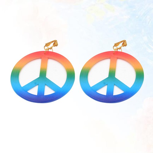 Peace zeichen clip ohrringe - peace,