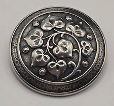 Große Art Deco  Brosche "Gebrüder Falk Pforzheim" 800er Silber  Ø ca. 42mm