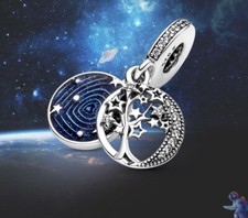 Charm Anhänger Meerjungfrau Maritim Glück Liebe Herz 925 Sterling Silber Strass