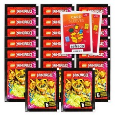 Lego Ninjago Crystalized - 20 Tüten Sammelsticker 2023 + 20 sefrado Hüllen
