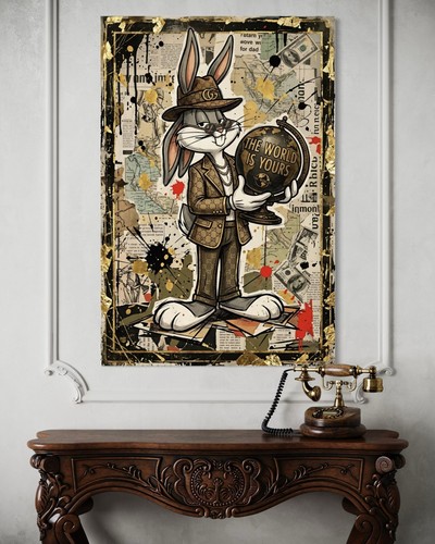 Bugs bunny leinwand - bugs, pop