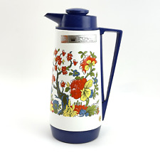 Vintage Royal Glazed Steel Thermoskanne | Made in Japan | Blumenmuster | 1 Liter