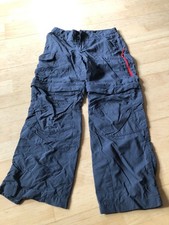 Decathlon Kinder Wanderhose Outdoorhose zip-off 123-130cm Grau