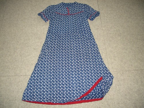 Kleid blau weiß rot - , vintage