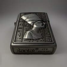 Xiantai Jiantai JT2 Nofretete Old Egypt Design Petrol Lighter Used Ungetestet