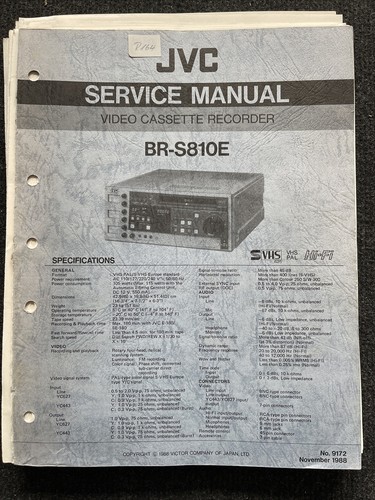 Jvc s810 svhs - jvc, svhs-videorecorder