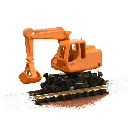 Zweiwegebagger orange mit - , korb