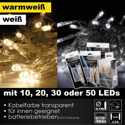 50er led lichterkette - 10/20/30/50er,