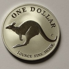 1 oz 999 Silbermünze - Känguru - One Dollar - Australien 1998