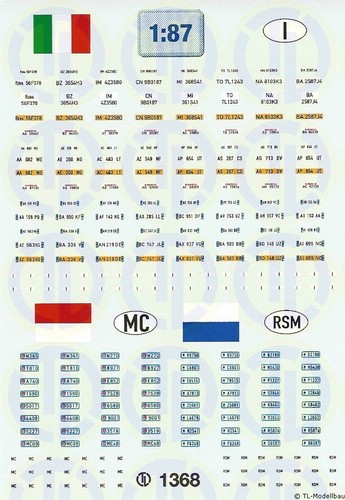 1368 decals kfz kennzeichen - 1368,