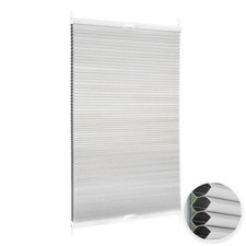 Waben Plissee ohne Bohren Faltrollo auf Maß mit Kleben Montage im Glasfalz 