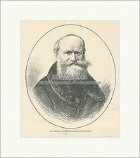 Ernst von Bandel Erbauer Hermannsdenkmal Maler Bildhauer Holzstich E 20626