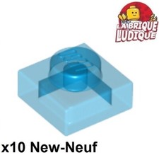 LEGO 10x Plate Schild 1x1 Blau