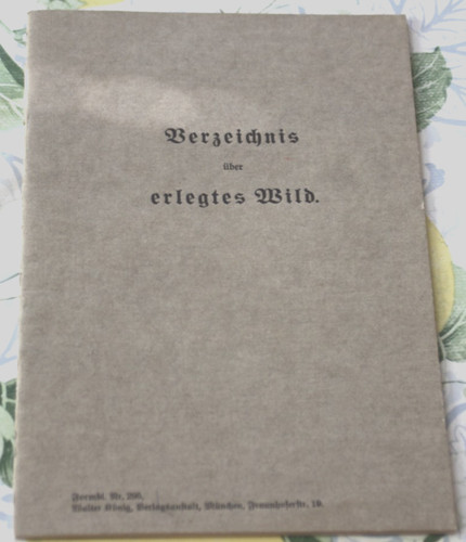 Heft buch jagdbuch - heft, jäger