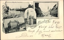 Ak Altenburg in Thüringen, Kleiner Teich, Rathaus, Schloss - 3596254