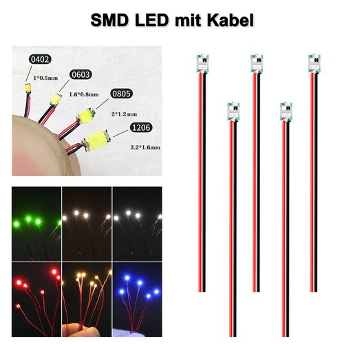 10x micro smd led - smd, 0402