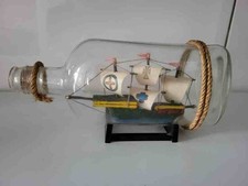 altes Flaschenschiff, Buddelschiff, Segelschiff