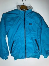 Vintage 80s Patagonia Size 13/14 L Fleece Lined Shelled Synchilla Jacket Teal