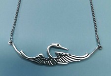 Art Nouveau necklace crane 925