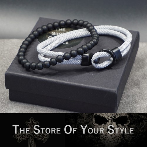 Perlenarmband teilig achat - 2-teilig,