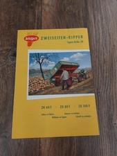 Original Prospekt Welger Zweiseiten-Kipper ZK 60 F bis ZK 100  F Traktor