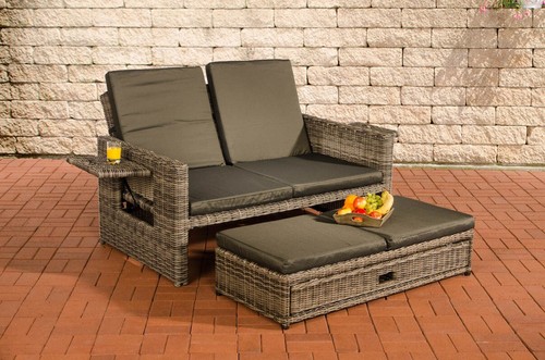 Polyrattan 2er lounge sofa - lounge,
