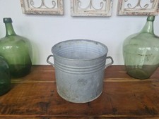 A3197 Alter Zink Einwecktopf | Kochtopf | Einkochtopf | Pflanztopf | Eimer