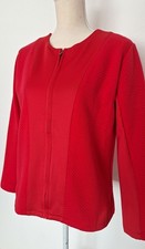 Jacke Gr.M 40 Blazer Langarm Mit Reißverschluss Rot Herbst Frühling 
