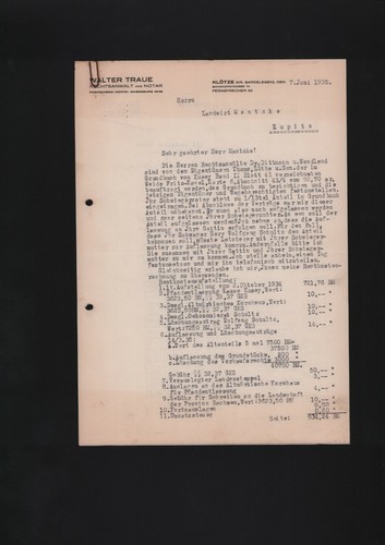 Klötze brief 1935 - klÖtze,,