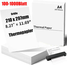 A4 210x297mm Thermopapier Thermodruckerpapier faltbar für Phomemo M08F 100Blatt