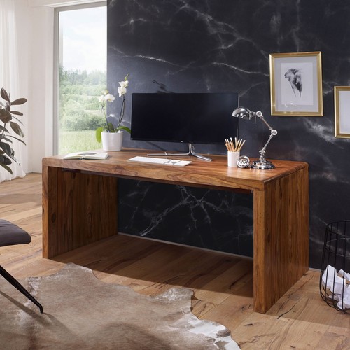 Schreibtisch finebuy holz - schreibtisch,