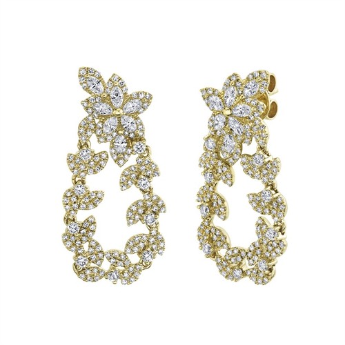 14k gelbgold diamant blume - gelbgold,