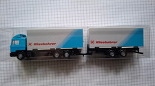 1/87 WIKING Serienmodell MAN F90 Wechselkoffer-Tandemhängerzug "Kässbohrer"