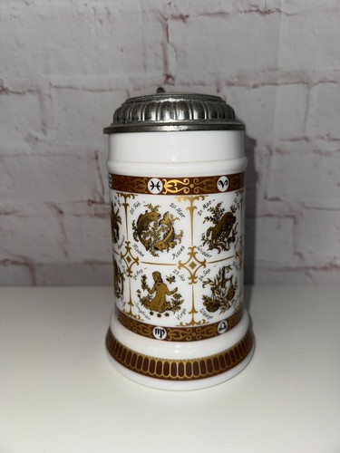 Bierkrug mit zinndeckel bmf - zinndeckel,
