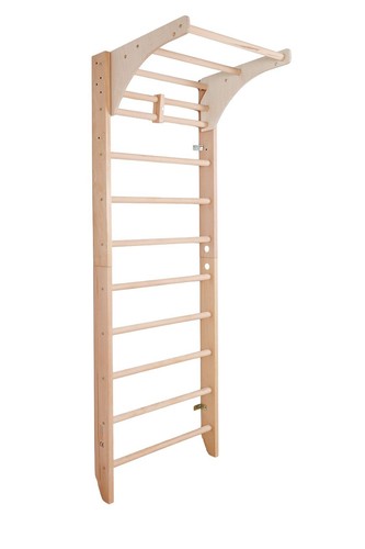 Sprossenwand holz 220 - sprossenwand, mit