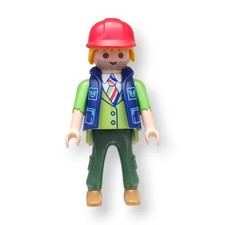 Playmobil Figur Mann Bauleiter Helm Weste Hemd Krawatte Kleidung Baustelle Büro
