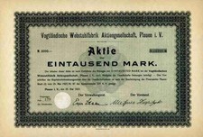 Vogtländische Webstuhlfabrik AG 1923 Plauen Vogtland Sachsen Textilmaschinen TOP