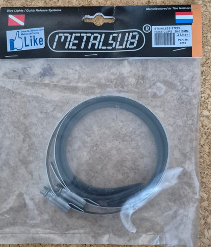 Metalsub stainless hose - stainless, clips