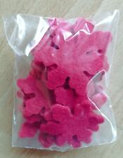 16 Stück Filz-Schneeflocken 4,0 x 4,0 cm, rot